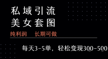 私域卖套图每天3-5单 每单利润99-2张+-云网创