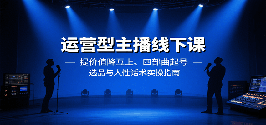 运营型主播线下课：提价值降互上、四部曲起号、选品与人性话术实操指南-云网创