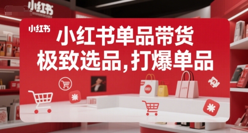 小红书单品带货，极致选品，打爆单品(更新)-云网创