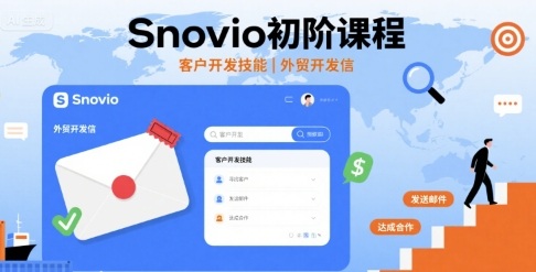 Snovio初阶课程，客户开发技能，外贸开发信-云网创