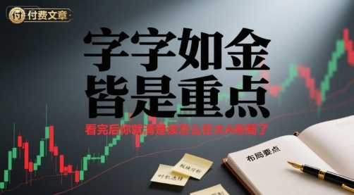 付费文章：字字如金 皆是重点， 看完后 你就清楚该怎么在大A布局了-云网创