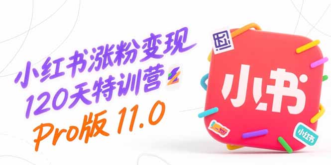 小红书涨粉变现120天特训营Pro版11.0：从0到1掌握平台运营,内容制作和变现-云网创