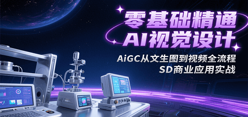 零基础精通AI视觉设计，AiGC从文生图到视频全流程，SD商业应用实战-云网创