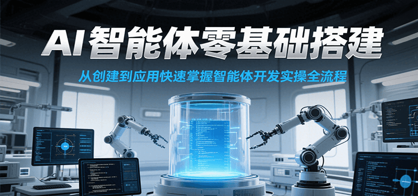 AI智能体零基础搭建实操课，从创建到应用快速掌握智能体开发全流程！-云网创