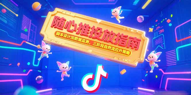随心推投放指南，脚本设计加数据监测，三阶段自然流拉升策略-云网创