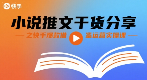 小说推文干货分享之快手爆款借鉴运营实操课-云网创
