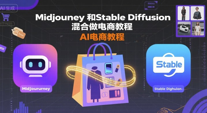 Midjourney和Stable Diffusion混合做电商教程-ai电商教程-云网创