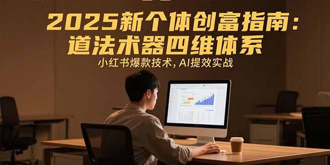2025新个体创富指南：道法术器四维体系，小红书爆款技术，AI提效实战-云网创