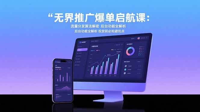 无界推广爆单启航课：流量分发算法解密 后台功能全解析 投放前必知避坑点-云网创