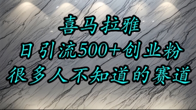 喜马拉雅，小而精的流量赛道，日进500+精准创业粉-云网创