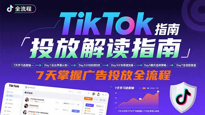 TikTok投放解读指南：后台操作/计划建立/模式选择，7天掌握广告投放全流程-云网创