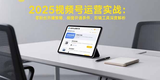 2025视频号运营实战：零粉丝开播策略，橱窗开通条件，剪辑工具深度解析-云网创