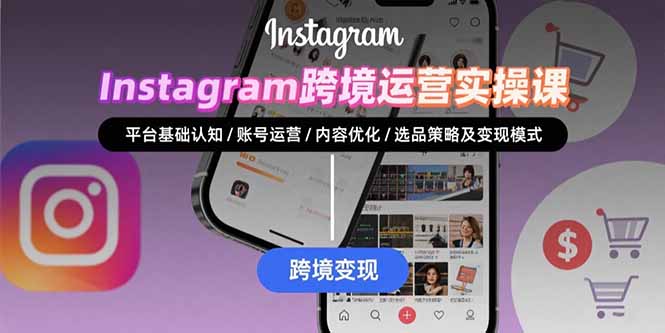 Instagram跨境运营实战：平台认知/账号运营/内容优化/选品策略及变现模式-云网创