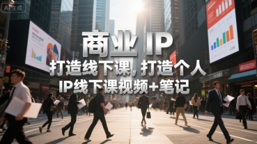商业IP打造线下课，打造个人 IP线下课视频+笔记-云网创