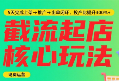 淘宝截流快速起店玩法，掌握暴力快速起店的流程-云网创