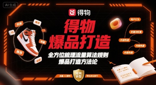 得物爆品打造，全方位梳理得物流量算法规则爆品打造规则-云网创