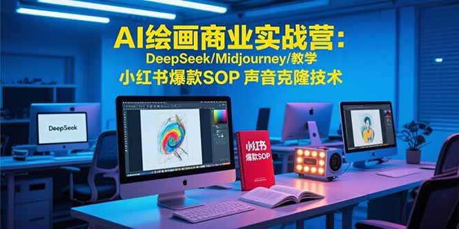 AI绘画商业实战营：DeepSeek/Midjourney/教学 小红书爆款SOP 声音克隆技术-云网创