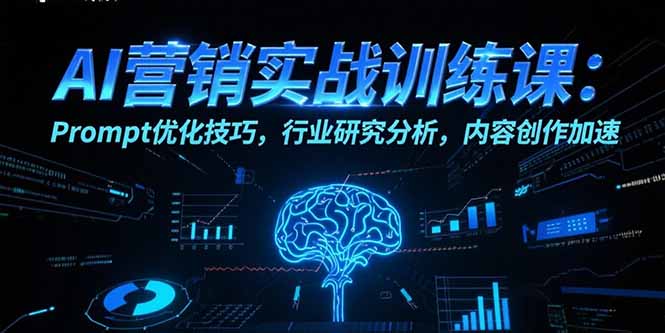 AI营销实战训练课：Prompt优化技巧，行业研究分析，内容创作加速-云网创