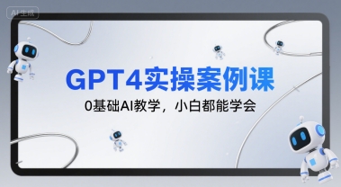 GPT4实操案例课，0基础AI教学，小白都能学会-云网创