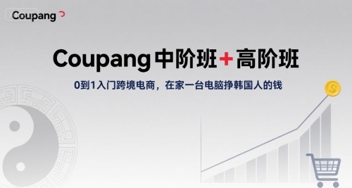 Coupang中阶班+高阶班，0到1入门跨境电商，在家一台电脑挣韩国人的钱-云网创