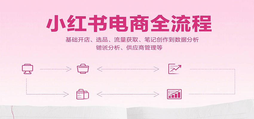 小红书电商全流程，基础开店、选品、流量获取、笔记创作到数据分析、供应商管理等-云网创