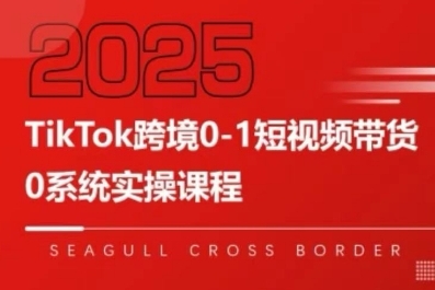 TikTok跨境0-1短视频带货，系统拆解TikTok跨境带货全链路，实现跨境可持续盈利-云网创