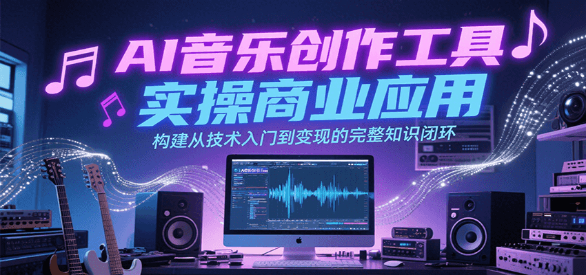 AI音乐创作工具实操商业应用，构建从技术入门到变现的完整知识闭环-云网创