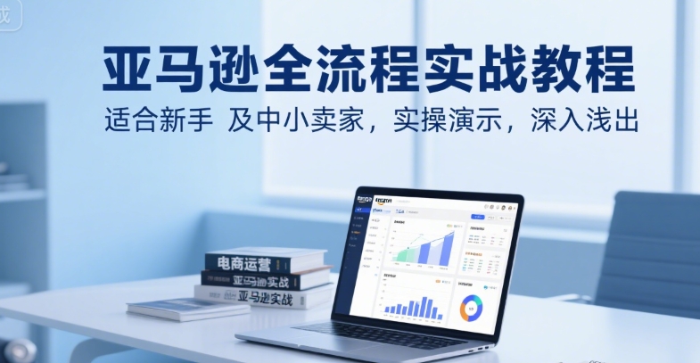 亚马逊全流程实战教程，适合新手及中小卖家，实操演示，深入浅出-云网创