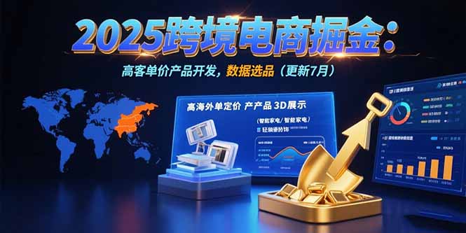 2025跨境电商掘金：蓝海市场定位，高客单价产品开发，数据选品(更新7月-云网创