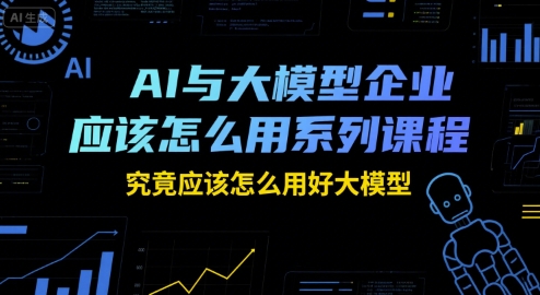 AI与大模型企业应该怎么用系列课程，究竟应该怎么用好大模型-云网创