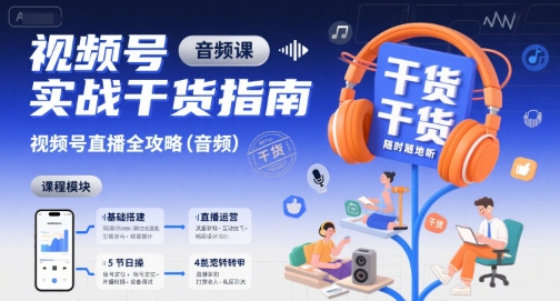 视频号实战干货指南，视频号直播全攻略(音频)-云网创