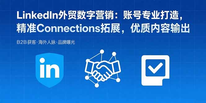 LinkedIn外贸数字营销：账号专业打造，精准Connections拓展，优质内容输出-云网创